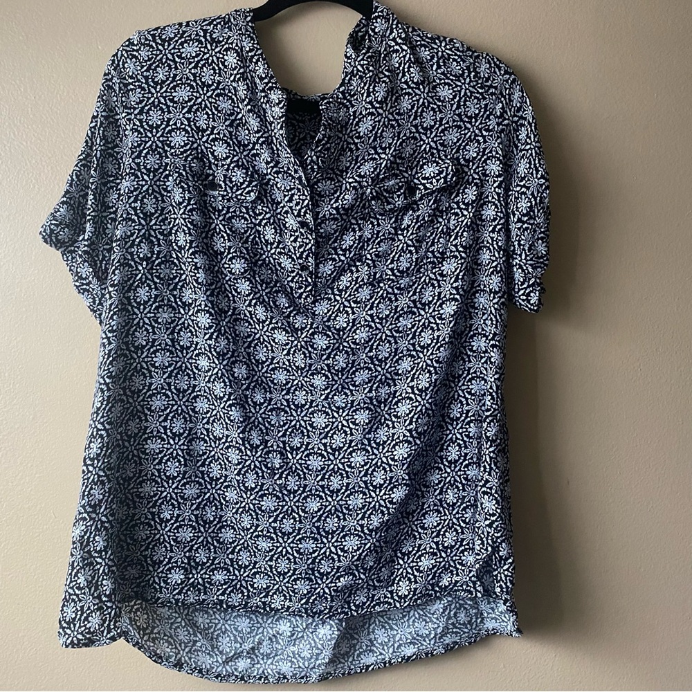 Croft & Barrow Floral Print Blouse Size XXL Workwear Office